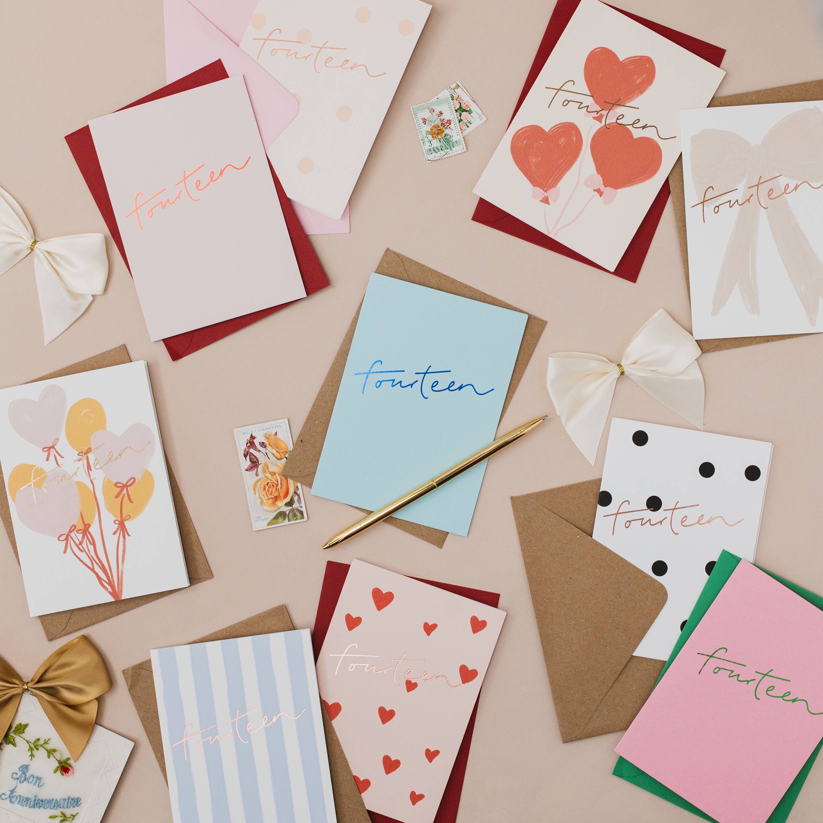 Oh Squirrel – wholesale Birthday card – Age Fourteen - Foil Age 14 Card - Choose from 10 designs0