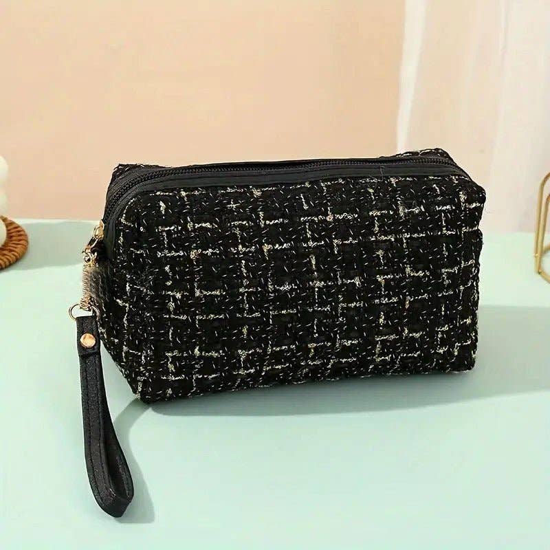 MiMi Wholesale - Wholesale Pouch - Women's - EG10307 Tweed Pouch With Wristlet Strap9