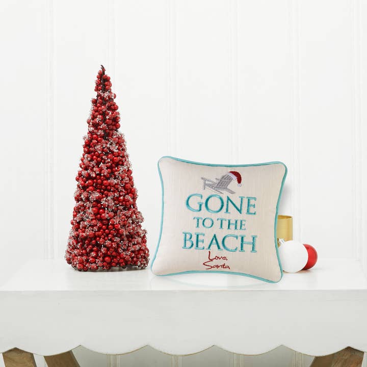 C&F Home - Wholesale Throw/Decorative Pillow - Christmas Gone To The Beach Coastal Throw Pillow