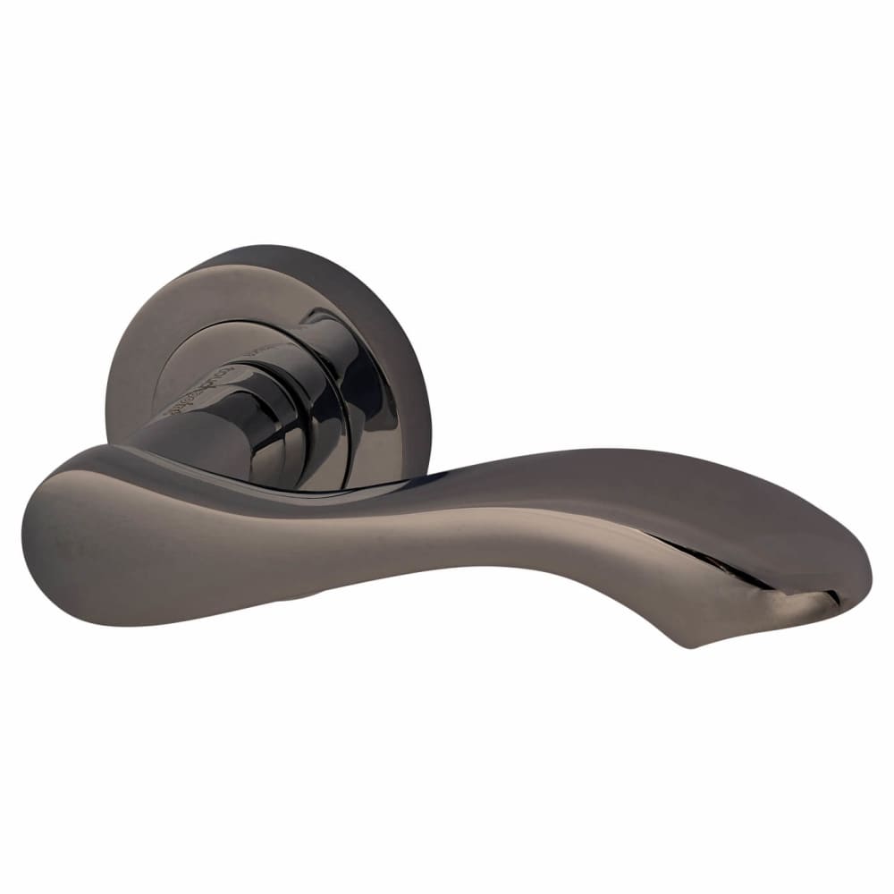 Diybasket – wholesale Knob/pull – Scarlett Lever Door Handle on Rose - Black Nickel0