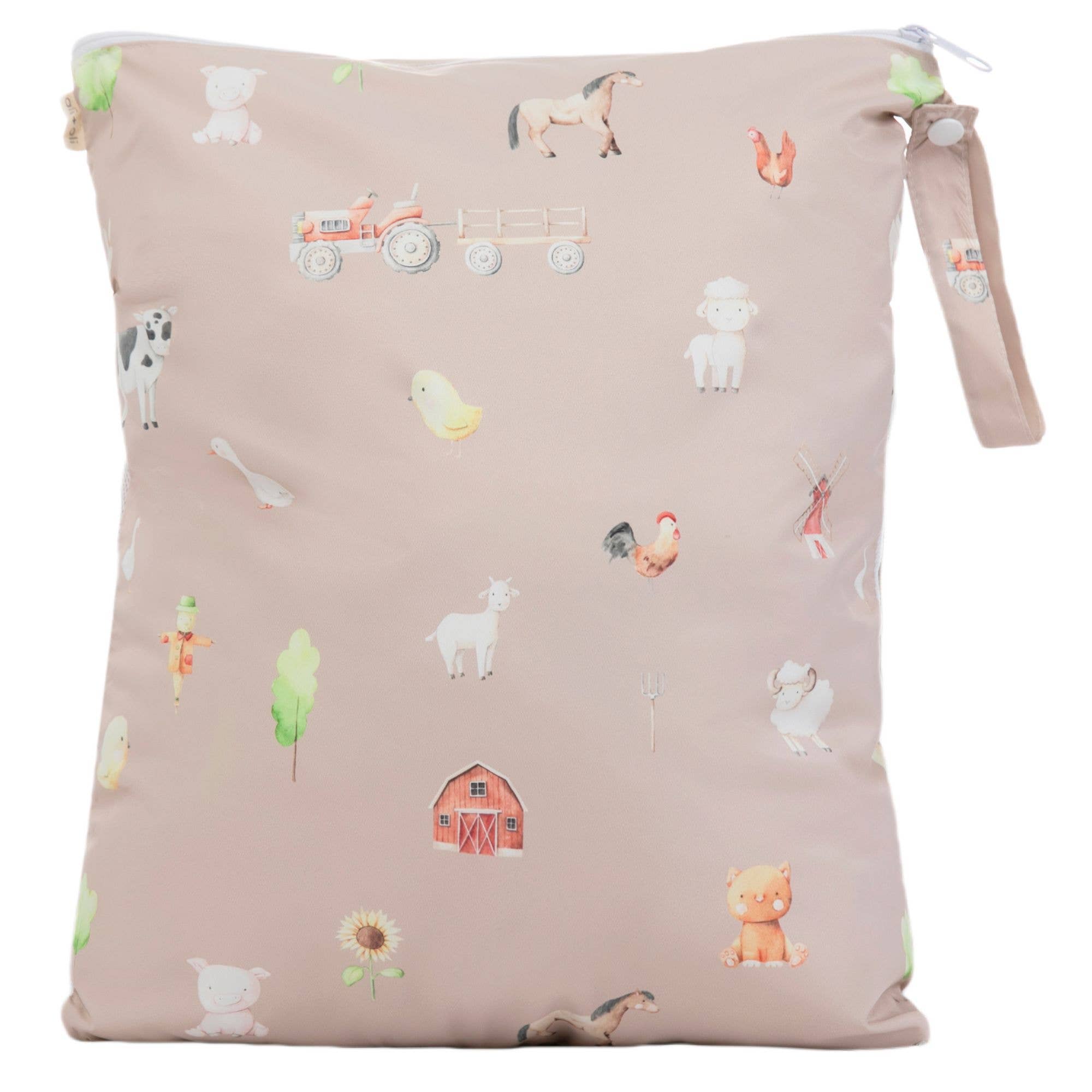 Ali+Oli - Vente Sac étanche - Enfant et bébé - Sac humide/sec à double compartiment avec poche en mesh (Ferme)2