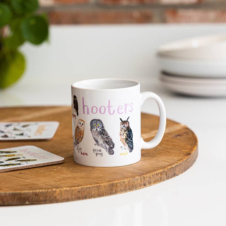 Sarah Edmonds Illustration - Wholesale Coffee Mug - Hooters Ceramic Bird Pun Mug