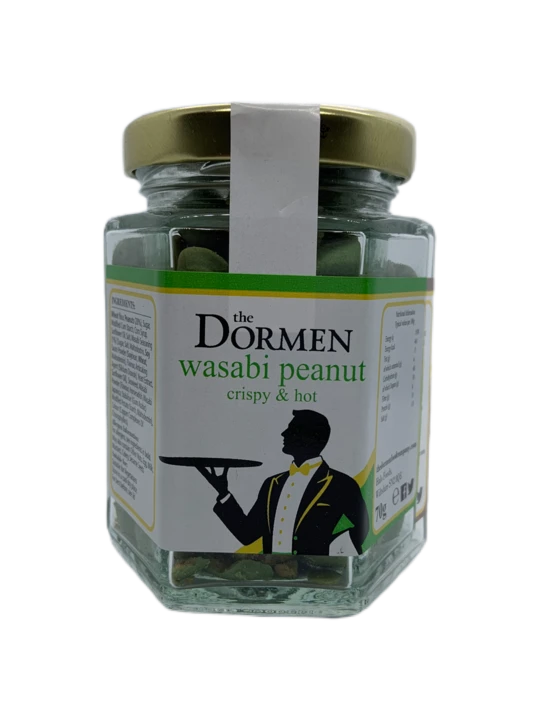 Dormen Foods – wholesale Nuts – The Dormen Wasabi Peanut Hexagonal Jar, 70g0
