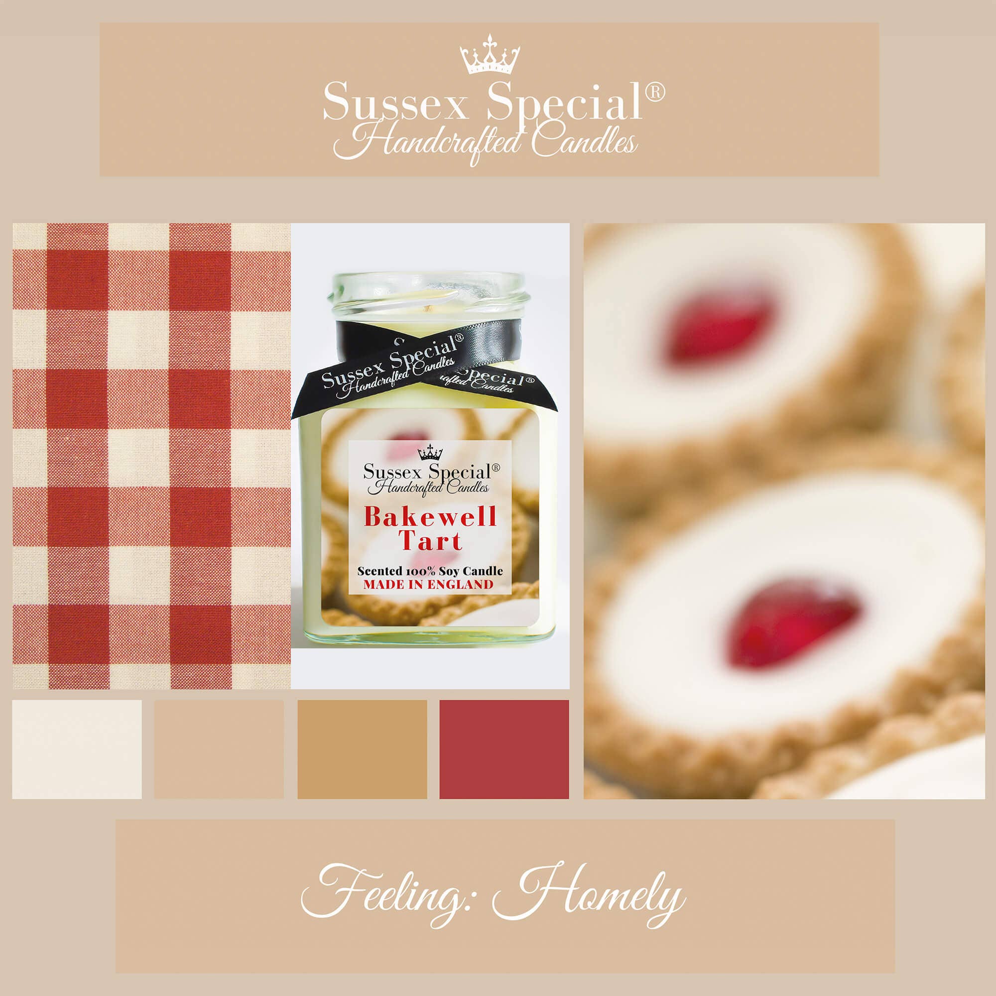 Sussex Special - Vente Bougie en bocal - Bougie de soja parfumée Bakewell Tart2
