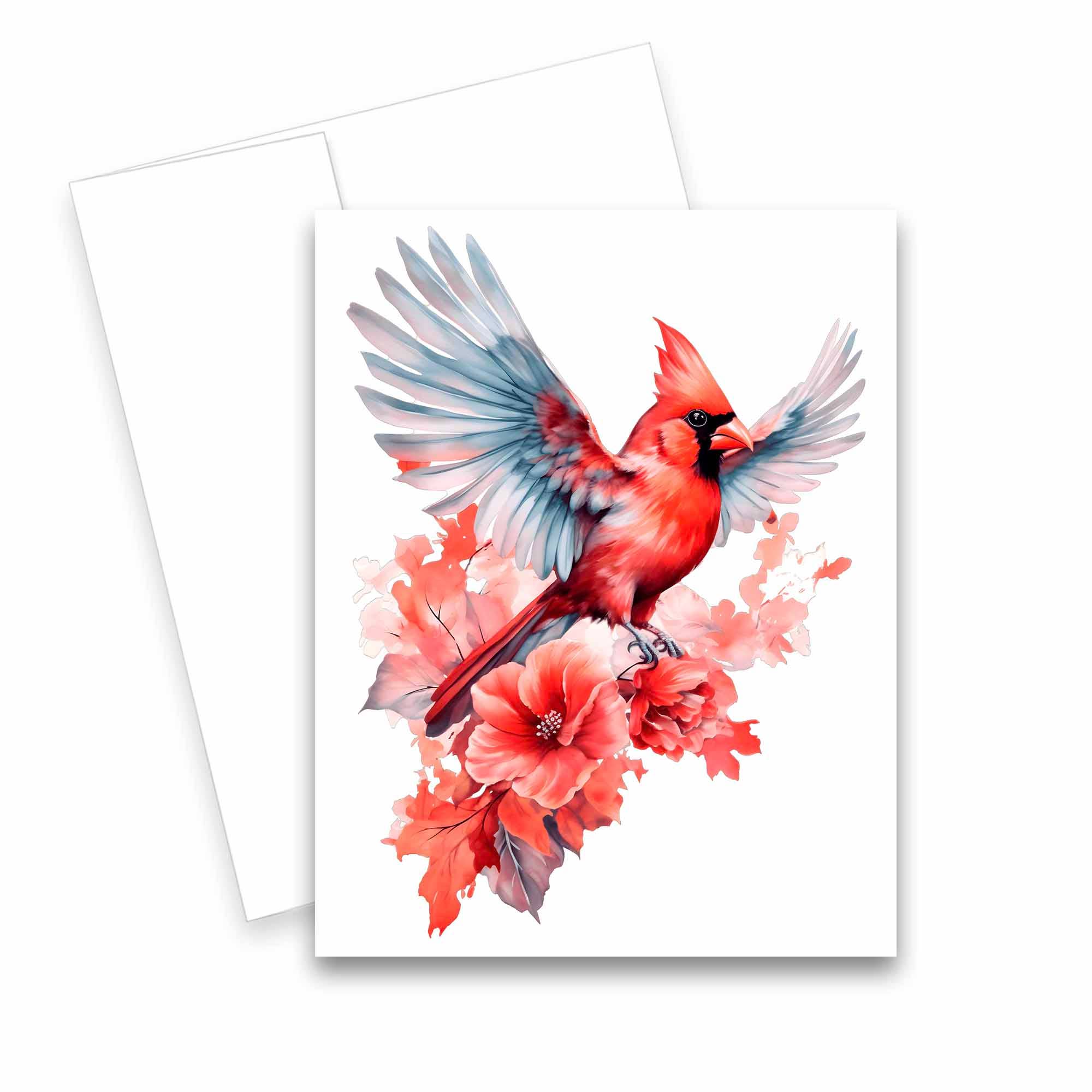 Aria Rae - Wholesale Stationery/Notecard Set - Assorted Cardinal Greeting Cards, Set of 6, Blank Notecards5