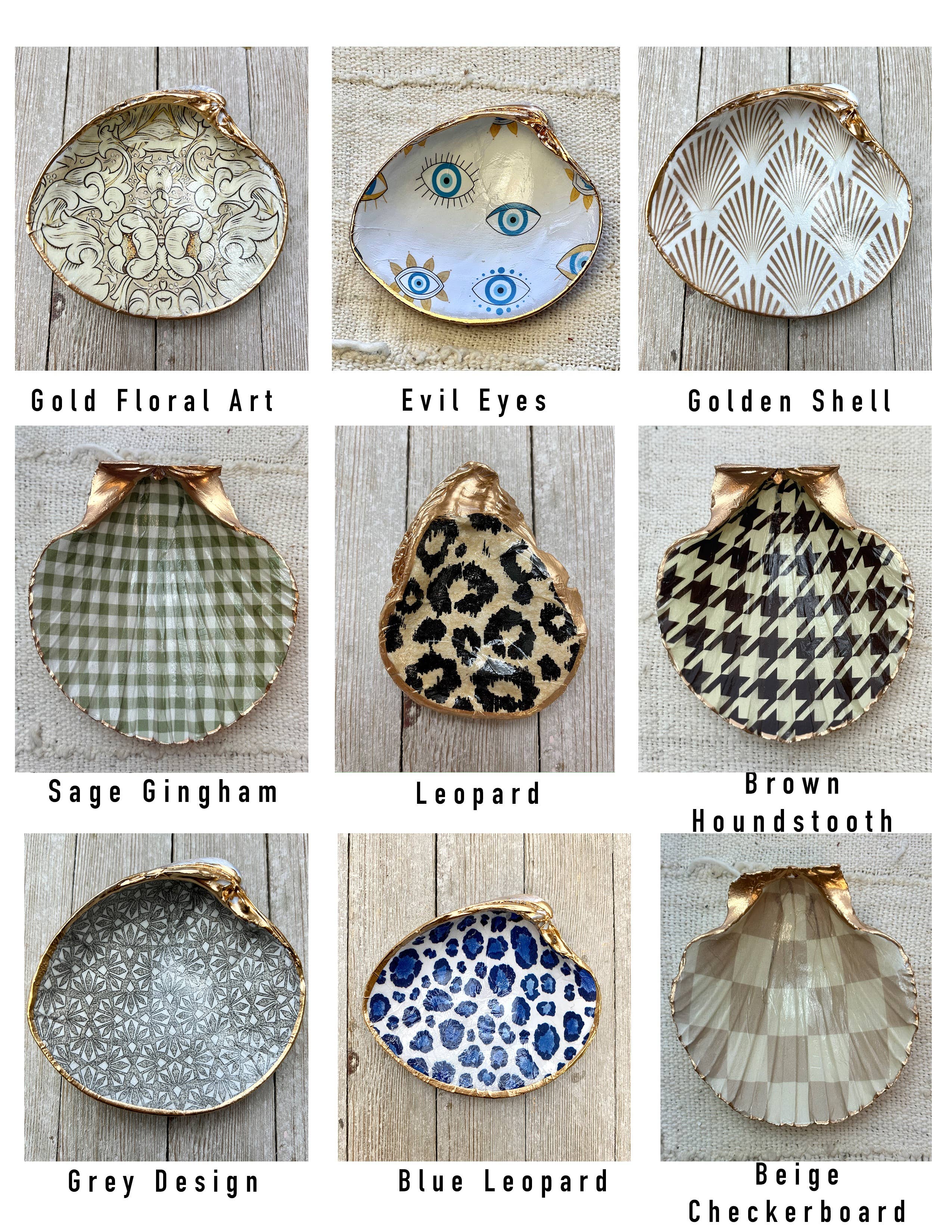 Ten Twenty Six Designs – Prato/tigela decorativa por atacado – Conjunto de Conchas para Decoupage – Vieira, Ostra ou Amêijoa6