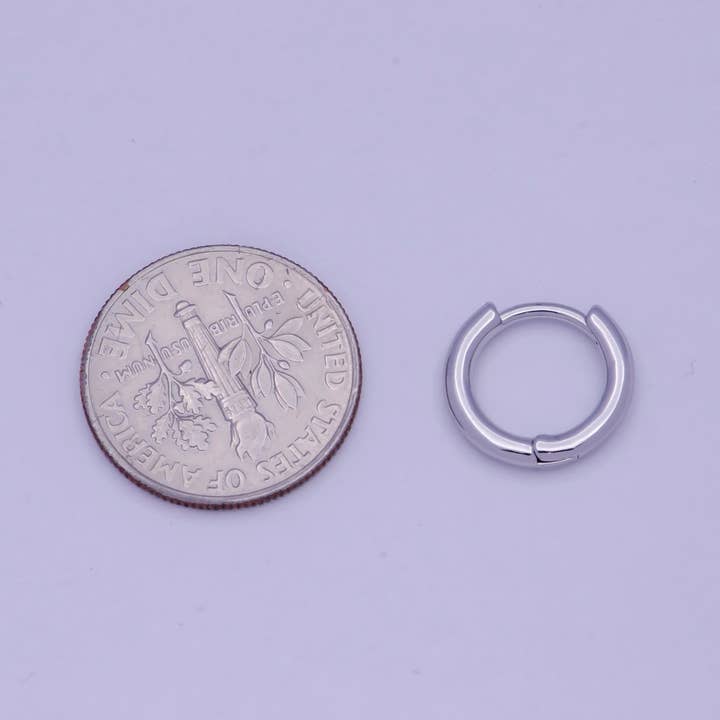 Aim Eternal - Wholesale Huggie Earrings - Tiny Gold Huggie Earring 12mm mini Huggie V-3664