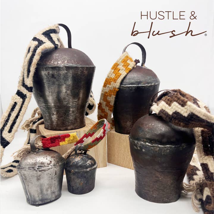 Hustle & Blush - Wholesale Bell - Vintage Handmade Pahāḍa Yak, Goat & Sheep's Bells from Himalayan Mountains of Nepal and Tibet;