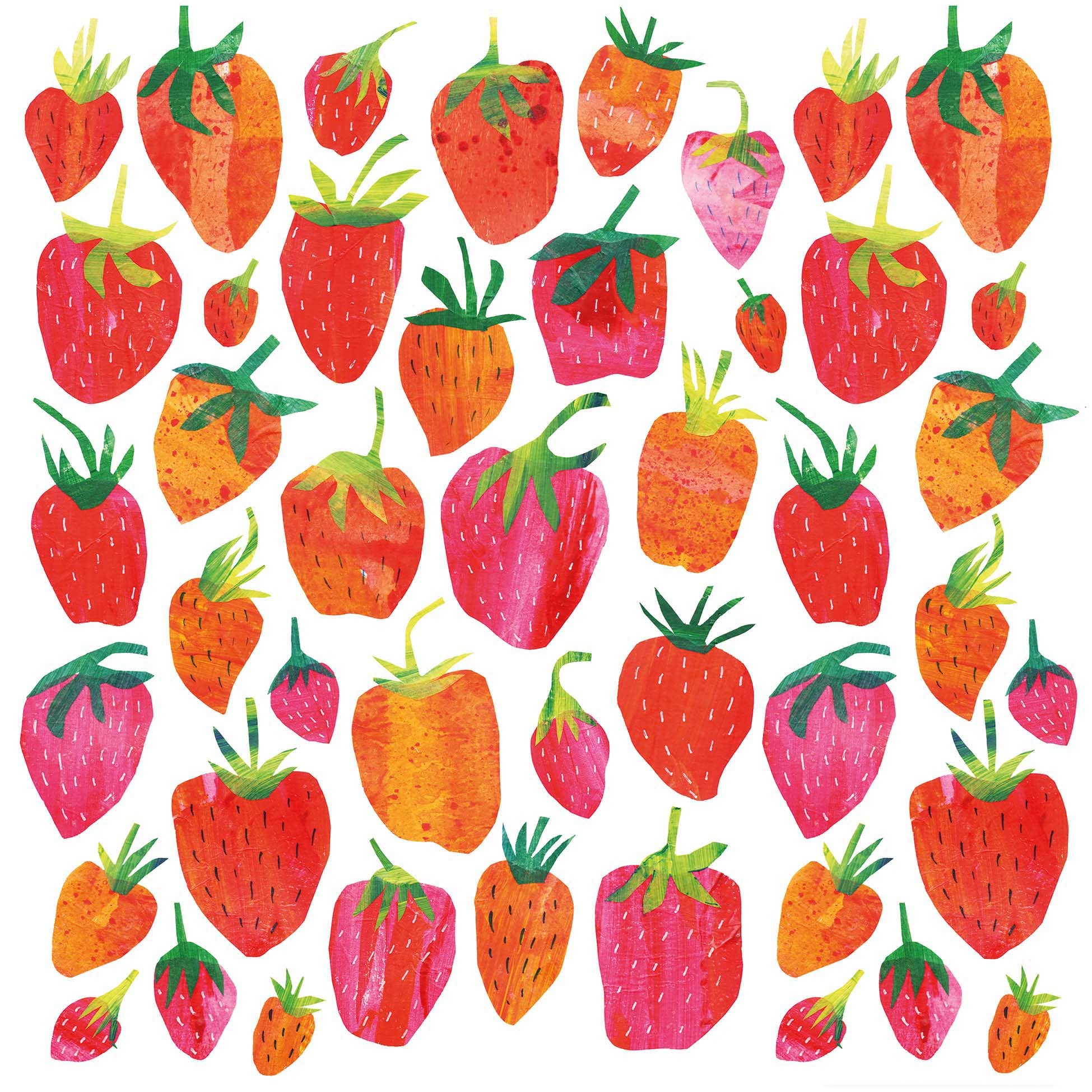ppd Paperproducts Design GmbH – wholesale Disposable napkin – Strawberry Collage Napkin 33X330