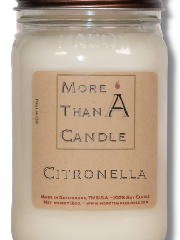 Citronella - 16 oz Mason Jar for wholesale by More Than Candle