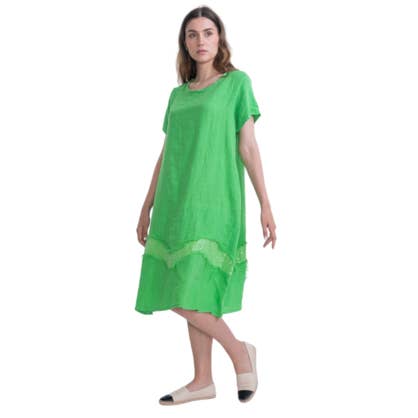 VeraMay - Vendita all'ingrosso Vestito - Donna - 2942 Abito italiano in lino Mela Vera May2