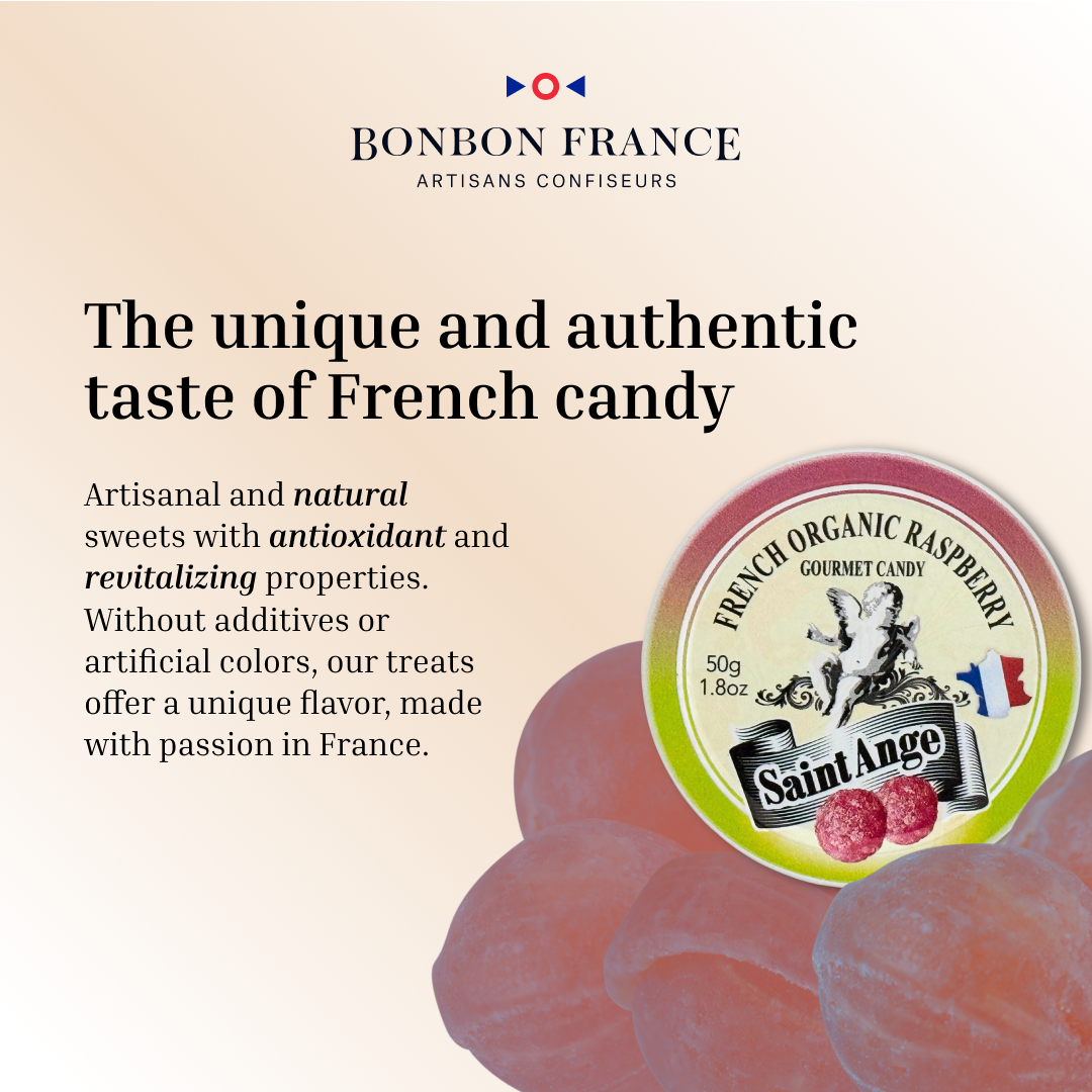 Bonbon-France - Vente Bonbons durs - Saint-Ange BIO Framboise1