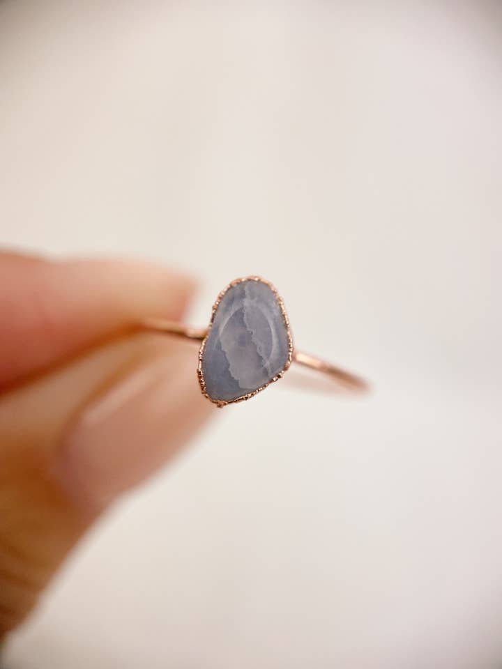 Spitzenachat-Ring in Kupfer für den Großhandel von Lyon and Feather