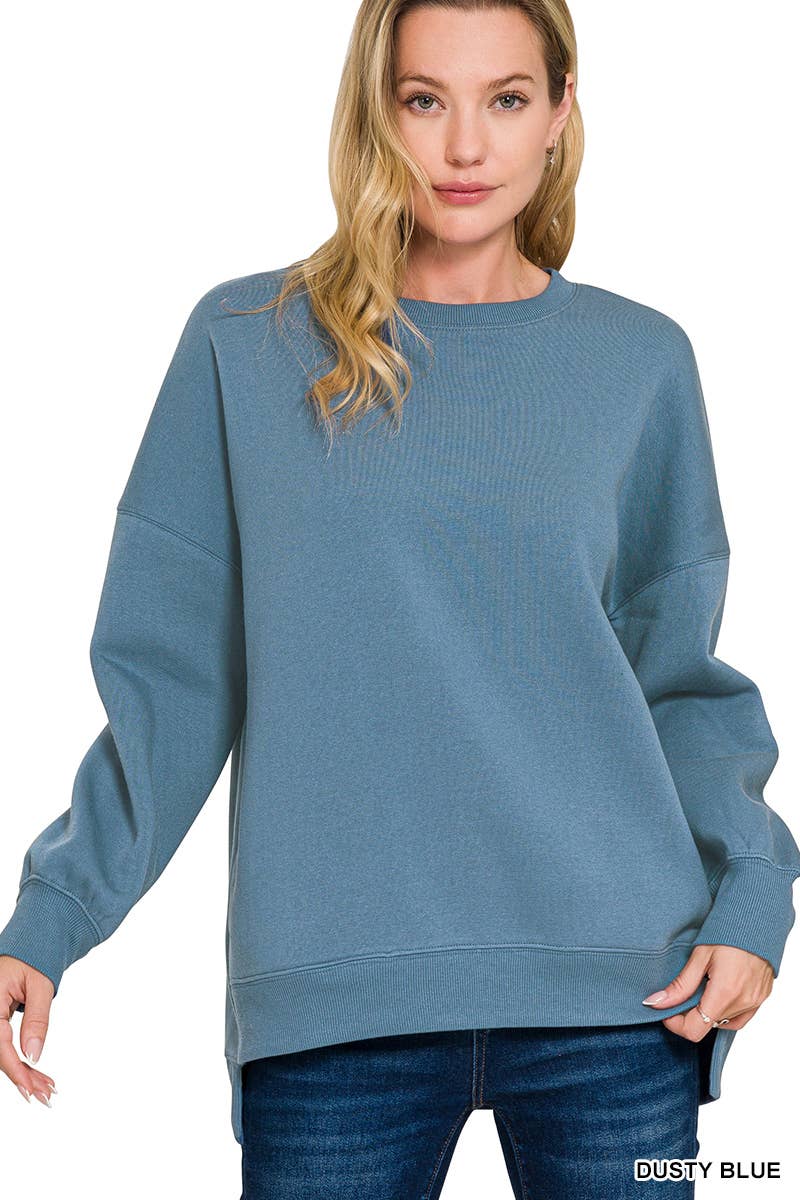 42POPS - Wholesale Sweatshirt - Women's - ',,, Fleece Hi Low Hem Pullover With Pockets103