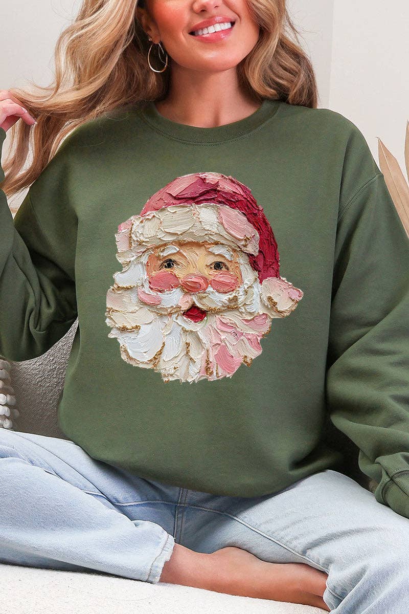 Wholesale Accessory Market - Wholesale Graphic Sweatshirt - Women's - The Painted Santa Heavy Blend Crew Sweatshirt3