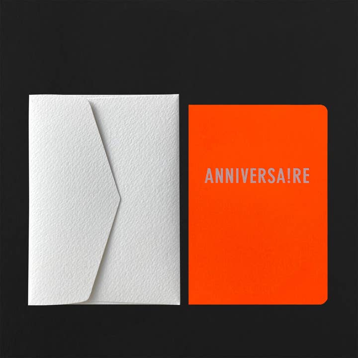 BIRTHDAY POSTCARD! RE white gilding + approx snow for wholesale by le typographe