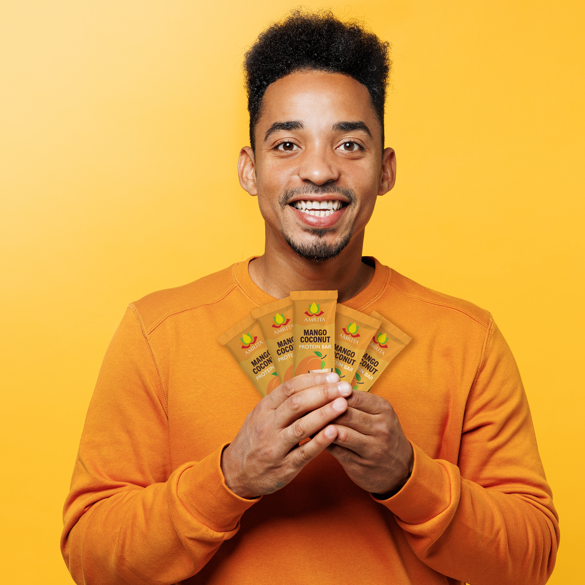 Amrita Health Foods - Wholesale Snack Bar - Mango Coconut Protein Bars, High Fiber, No Added Sugar4