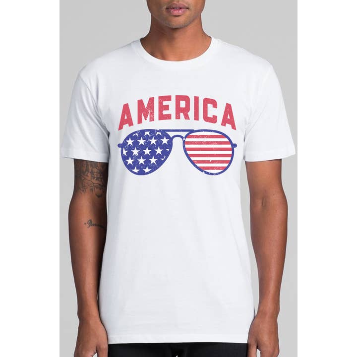 4th Of July America Sunglasses Tee for wholesale by Bella Me