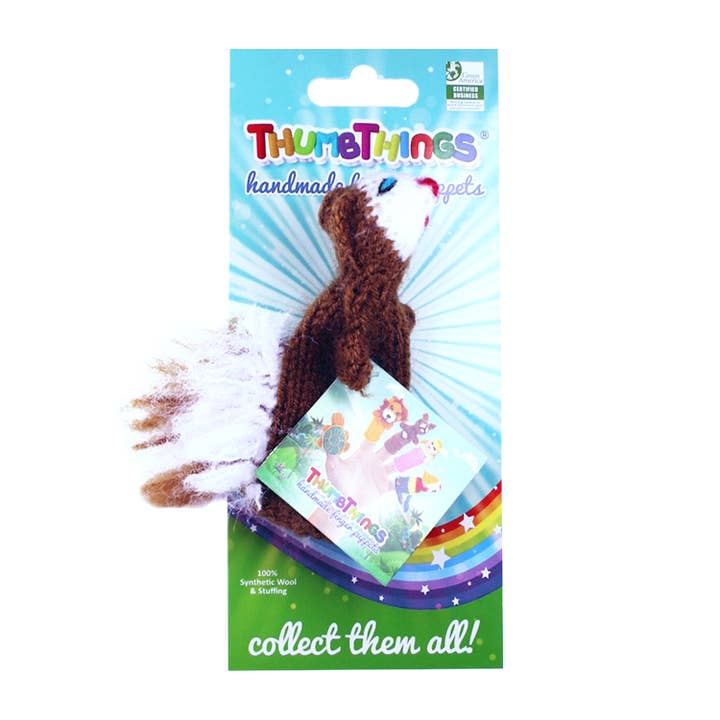 Squirrel Finger Puppet for wholesale by ThumbThings Finger Puppets