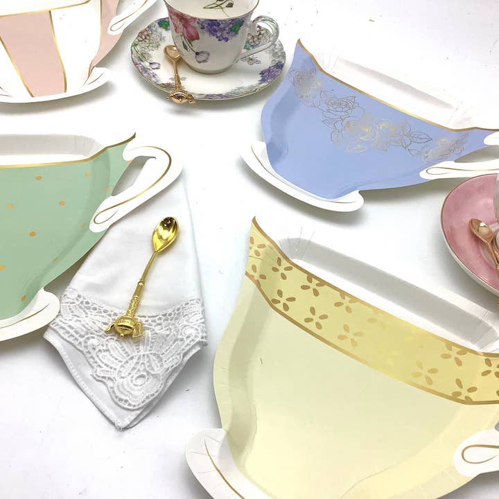 All Little Cute Things - Wholesale Disposable plate - Vintage Teacup Shaped Plates for Tea Party Plates10