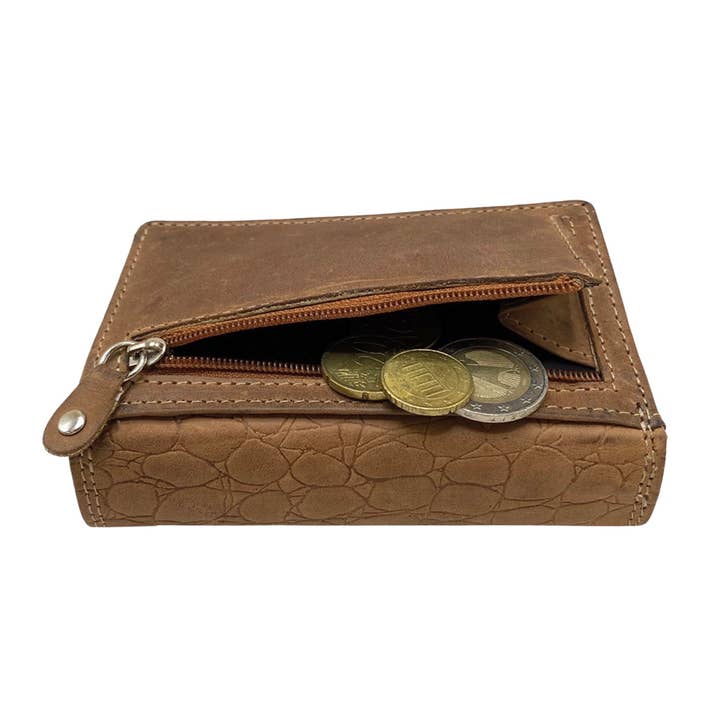 Arrigo - Wholesale Wallet - Women's - Leather Wallet ladies - Buffel Leather Croco Print Compact20