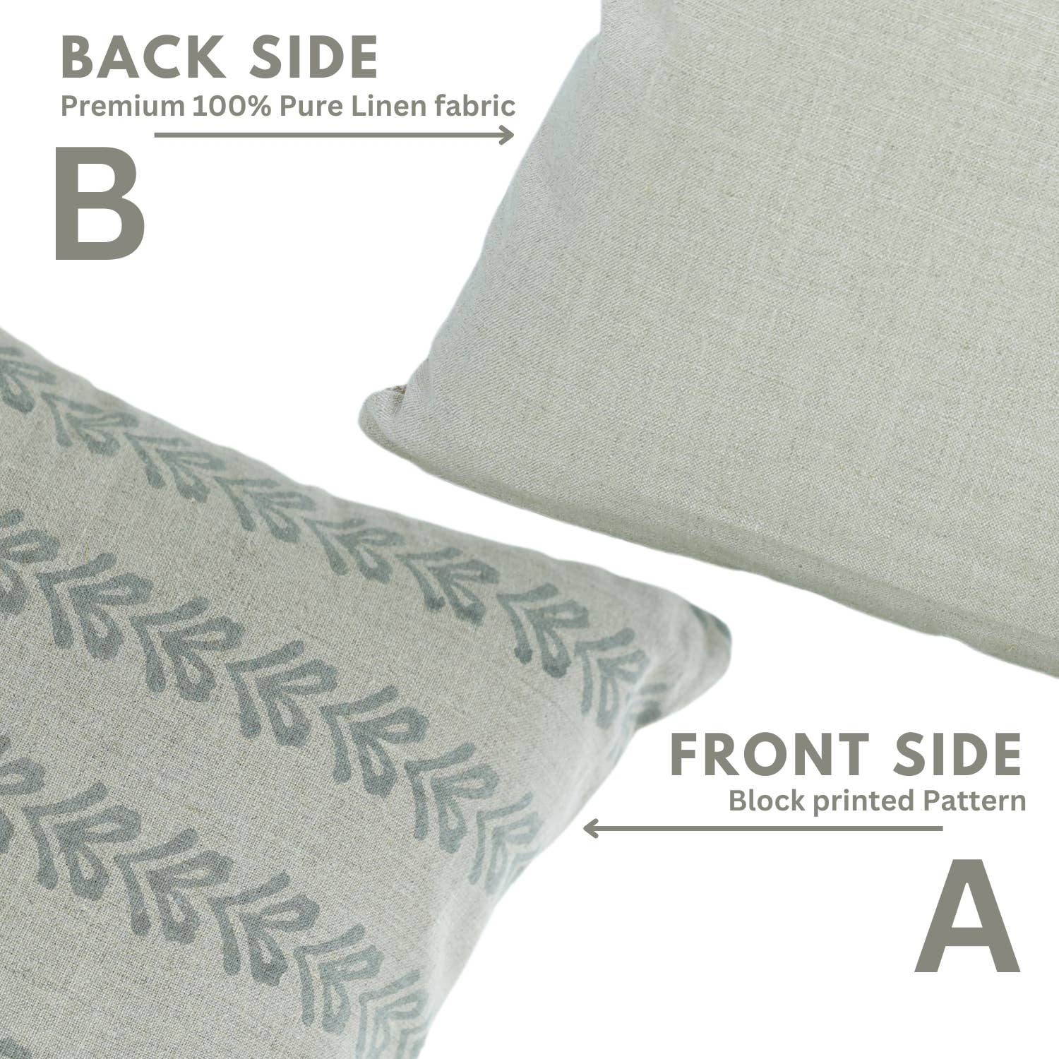 Fabdivine - Vente Housse de coussin - Housse de Coussin en Lin Pur Imprimé Unique - Flèche Tribale7