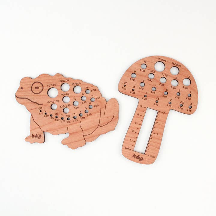 Knit & Gather - Wholesale Knitting/Crochet Supplies - Mushroom Knitting Needle Gauge Tool1