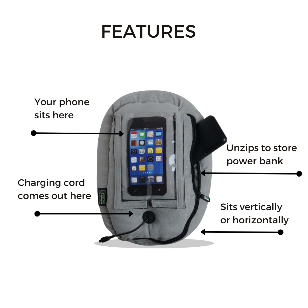 PhoneSpuds - Wholesale Portable Charger - Gray PhoneSpud with Power Bank2