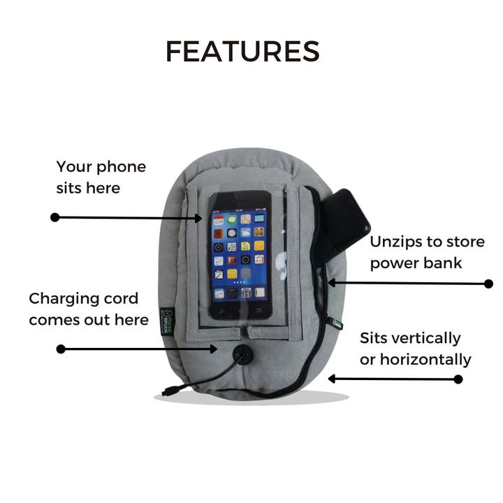 PhoneSpuds - Wholesale Portable Charger - Gray PhoneSpud with Power Bank2