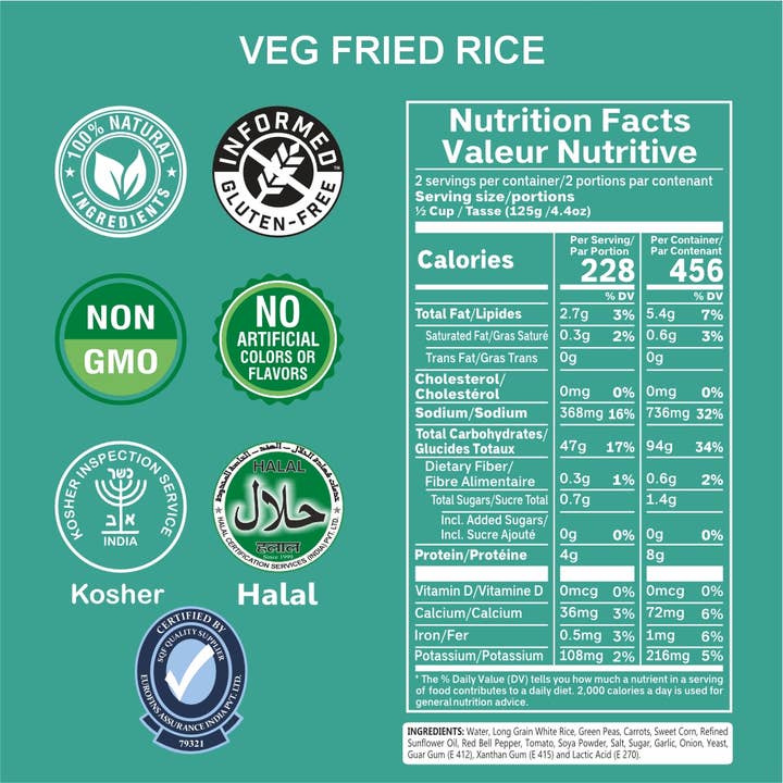 Regal Kitchen Foods - Wholesale Rice - Eat Regal Veg Fried Rice Cup - 8.8 Ounce
