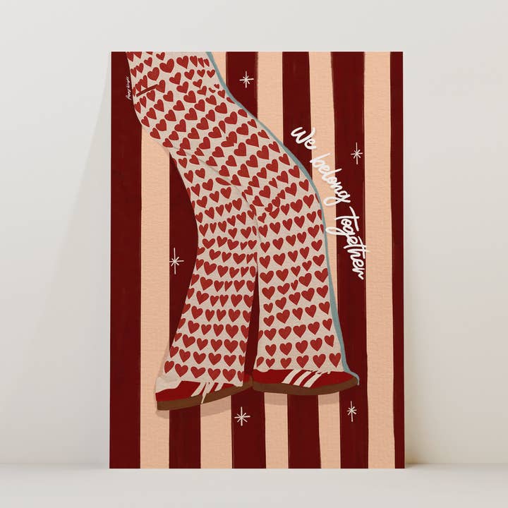 We Belong Together Print for wholesale by Poppy Illustrates