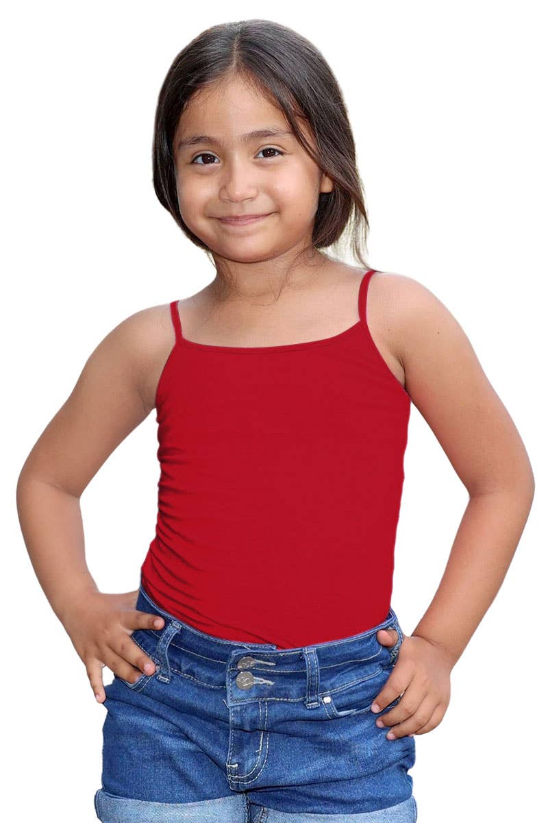 Cutie Patootie Clothing - Wholesale Tank Top - Kids - GKT-16058A Girl's Solid Cami Tank Soft Cotton Lycra3