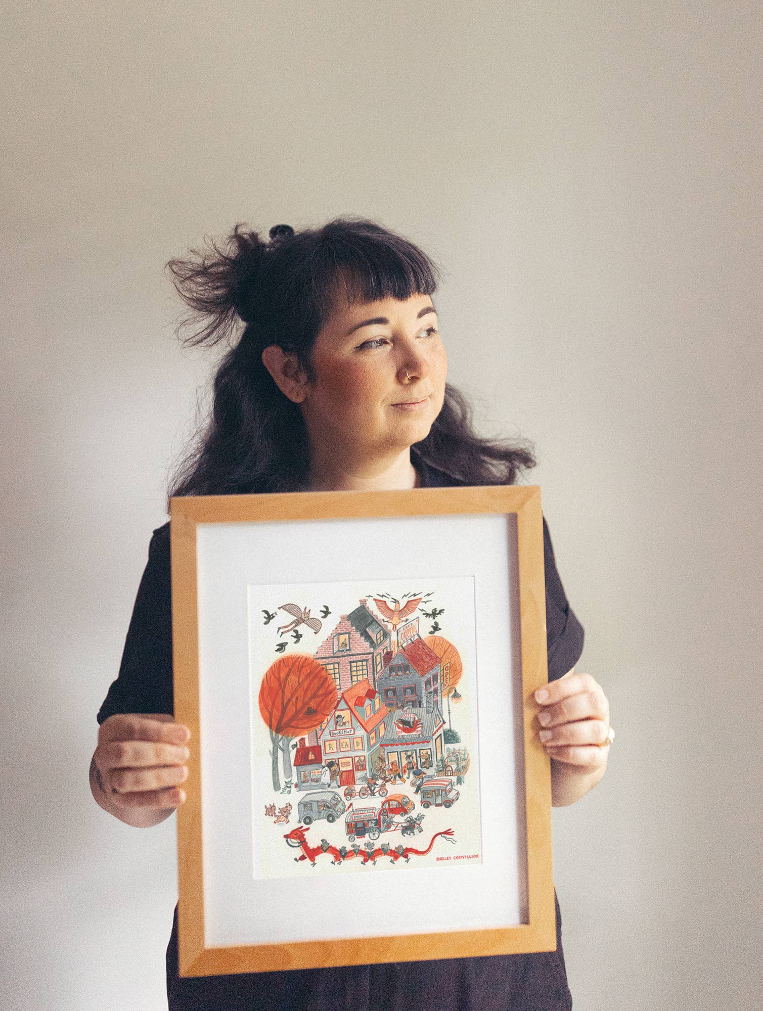 Shelley Couvillion – Großhandel Kunstdruck – Pumpkin and Spice - Busy Town - Dark Academia Kunstdruck2