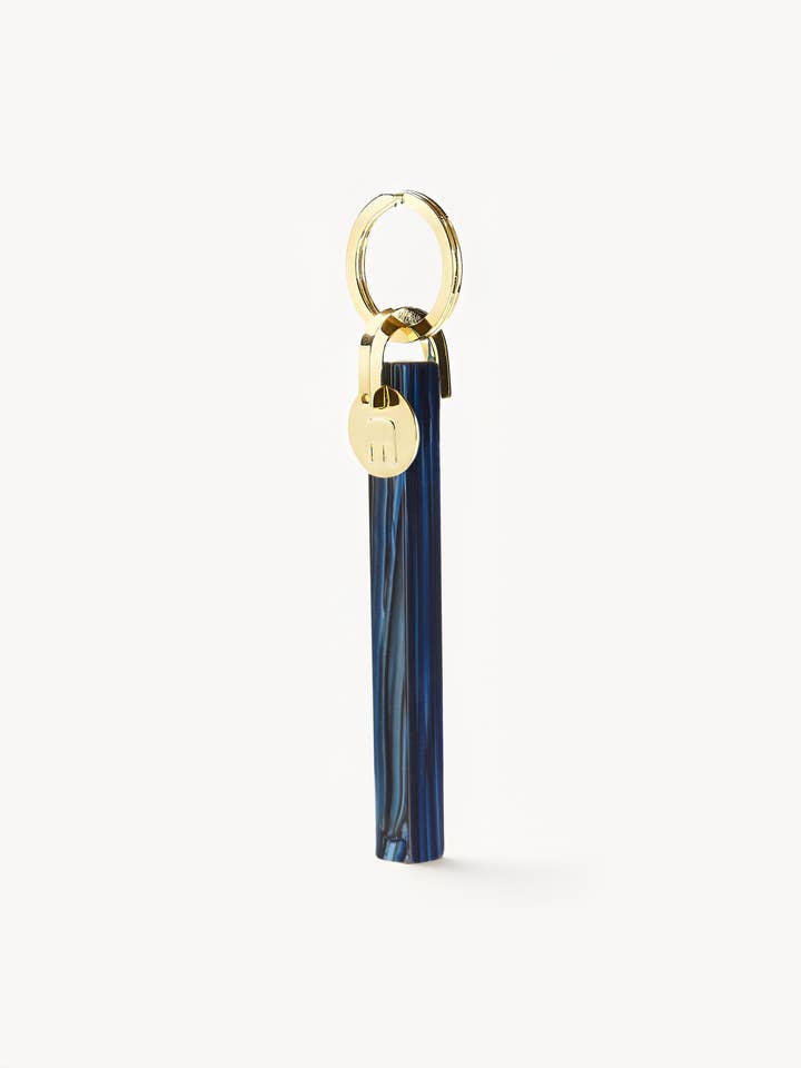 Bar Keychain in Indigo - Gold for wholesale by MACHETE