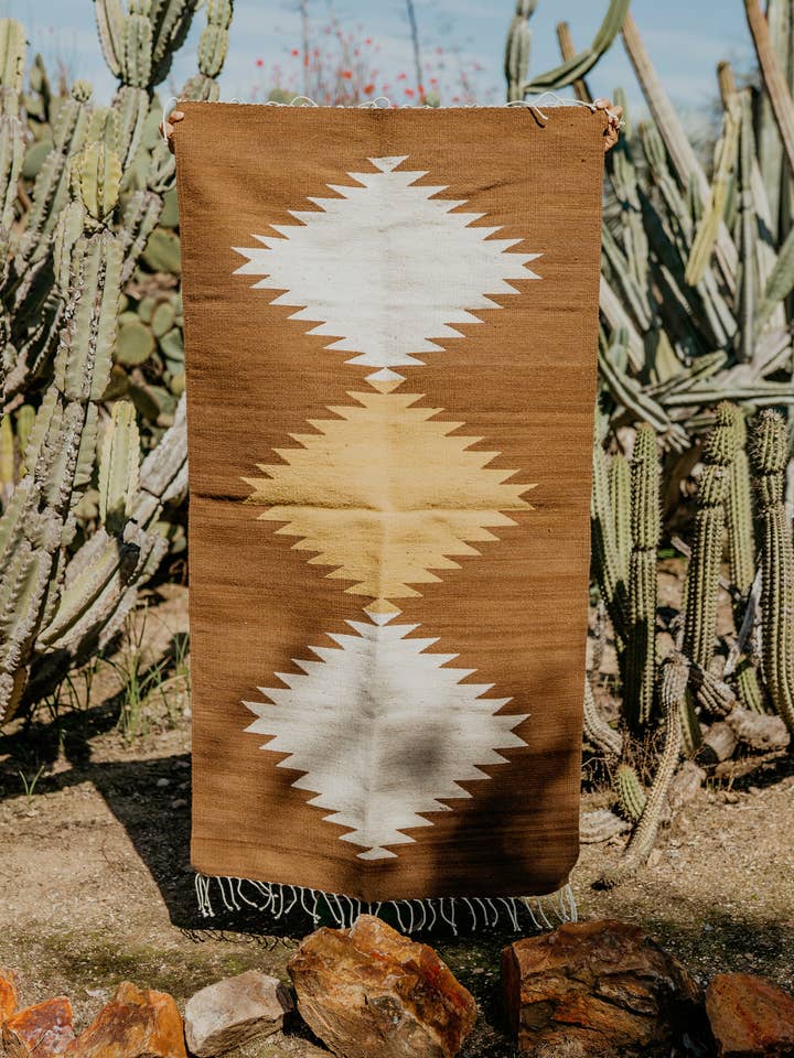 Tapis Étoile de Diamant Zapotèque pour la vente par The Zapotec Weavers