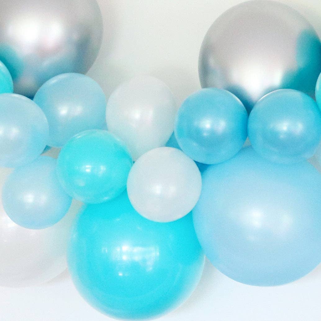 Illume Partyware - Wholesale DIY Craft Kit - Balloon Garland Kit DIY- Blue & Silver1