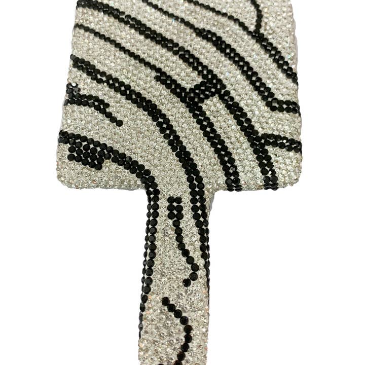 Ole - Wholesale Compact mirror - Square Ceramic Rhinestone Hand Mirror M04303