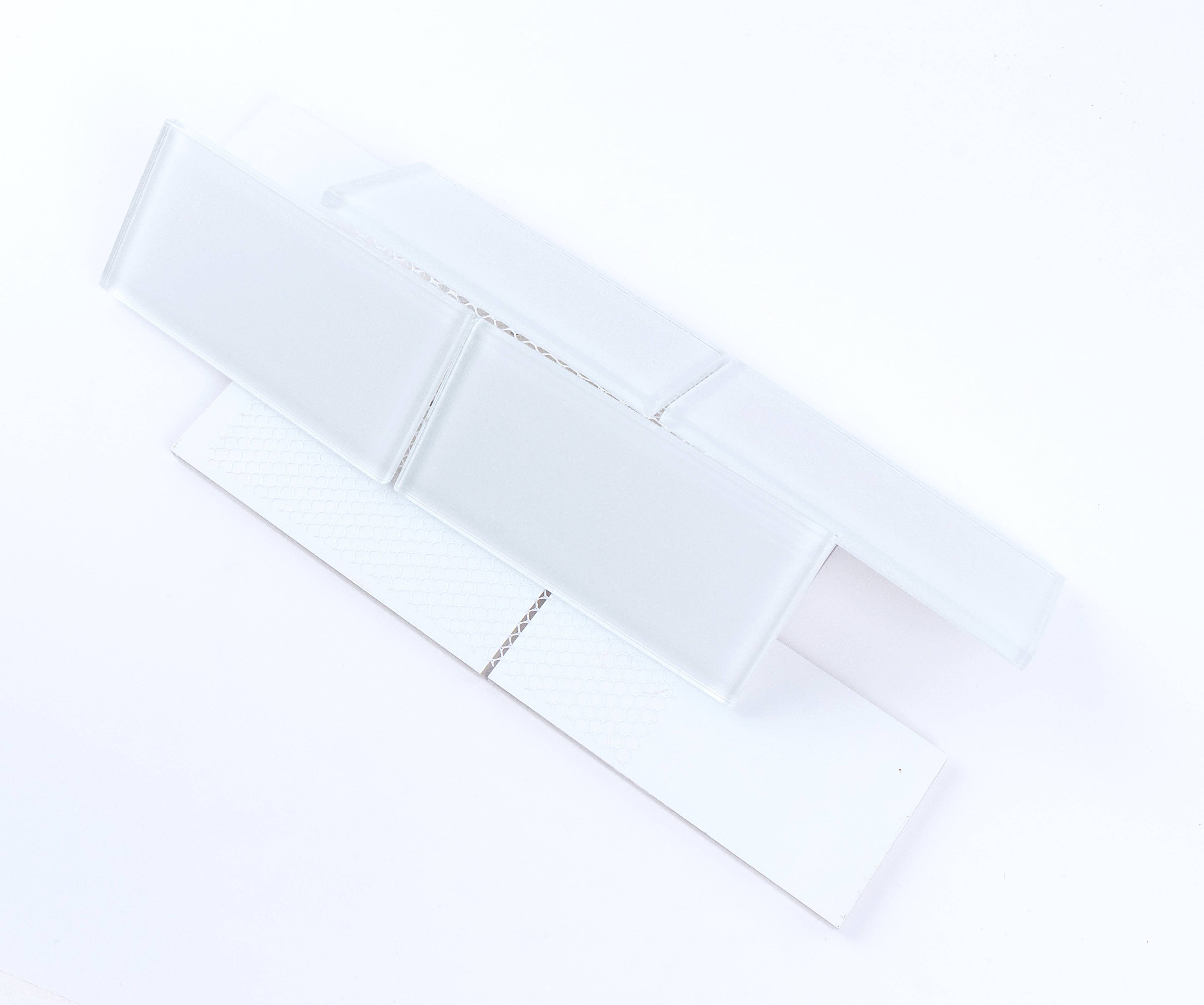 WS Tiles - Vente Carrelages muraux - Carreau de mosaïque en verre de 3" x 6", dosseret pour cuisine et salle de bain - 5 pieds carrés par carton90