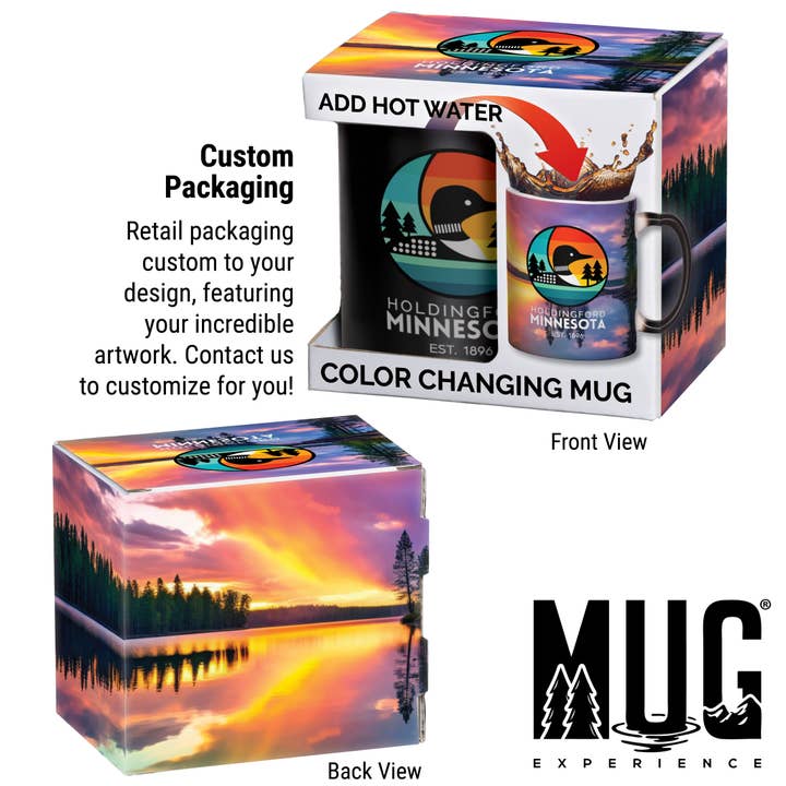 The Mug Experience - Wholesale Coffee Mug - 12 oz. Custom Color Changing Mugs-36 Package