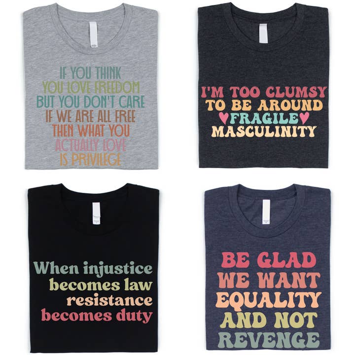 Boho Bloom Emporium - Wholesale Screen Printed T-Shirt - Women's - Feminist Equality Shirt, RBG Shirt0