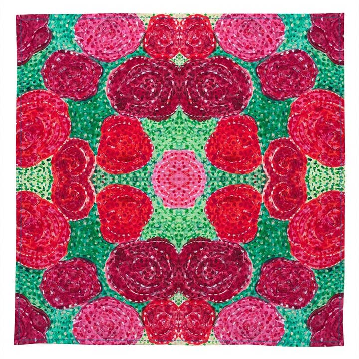 Turning Up Roses Napkins for wholesale by Ally Bee Design