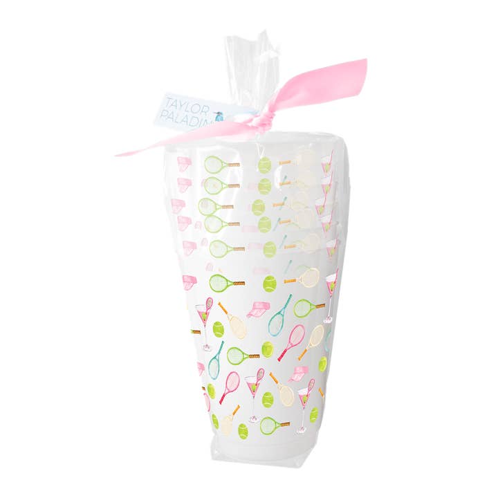 Tennis Pattern Frosted Cup for wholesale by Taylor Paladino