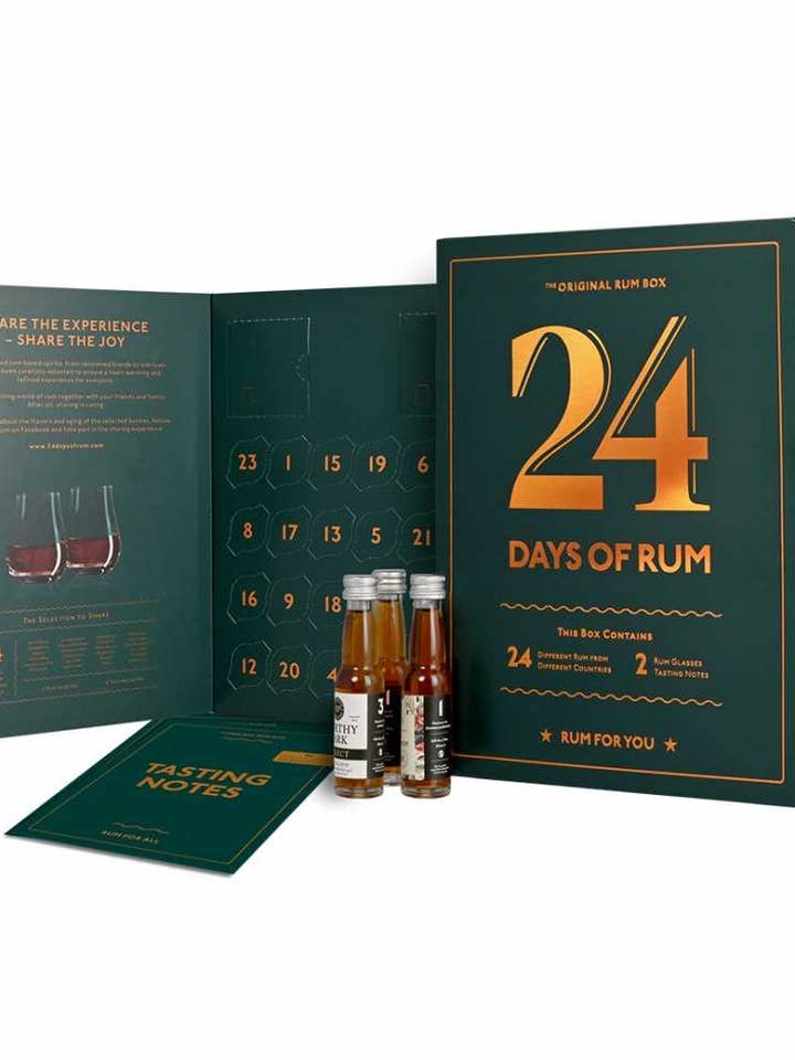 Rum of the World tasting box -24 days of Rum +2 glasses for wholesale by LuxFood-Shop