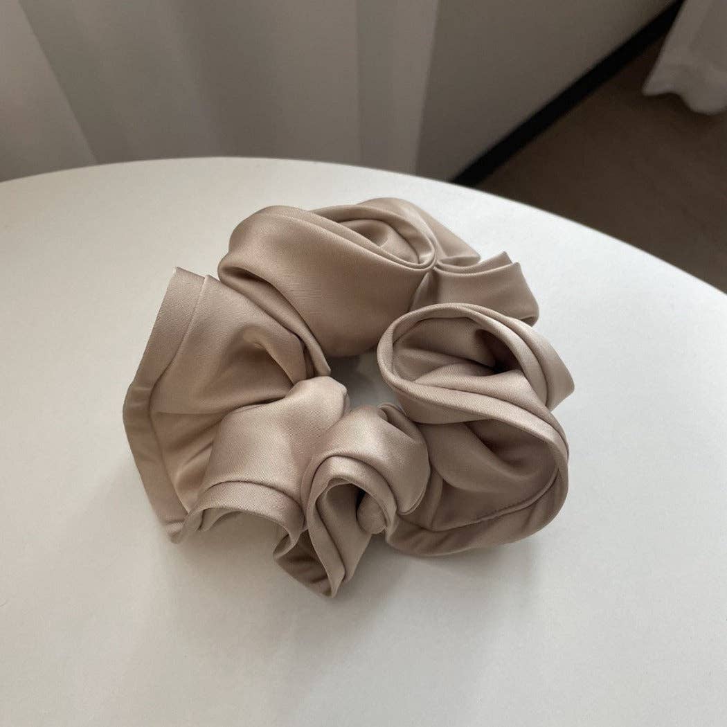 WEST AUSSIE SUPPLIES - Wholesale Scrunchie - Women's - GIFTY - Solid Color Satin Scrunchie with Ruffle Detail7