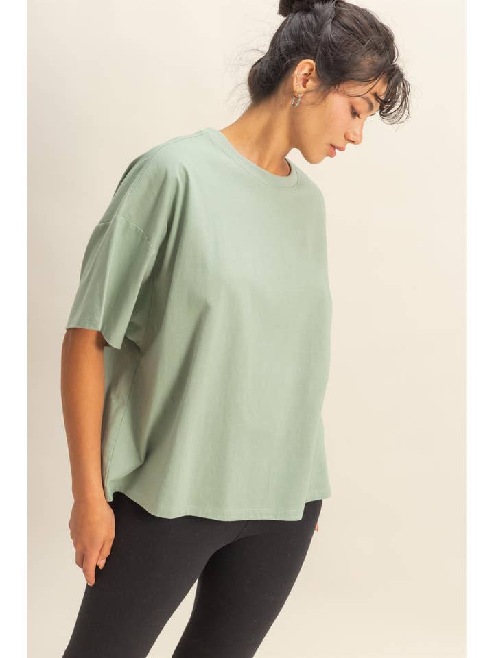 Crew Neck Short Sleeve Oversized T-Shirt and other Purchase Wholesale oversized drop shoulder tee. Free Returns & Net 60 Terms on Faire trending on Faire.