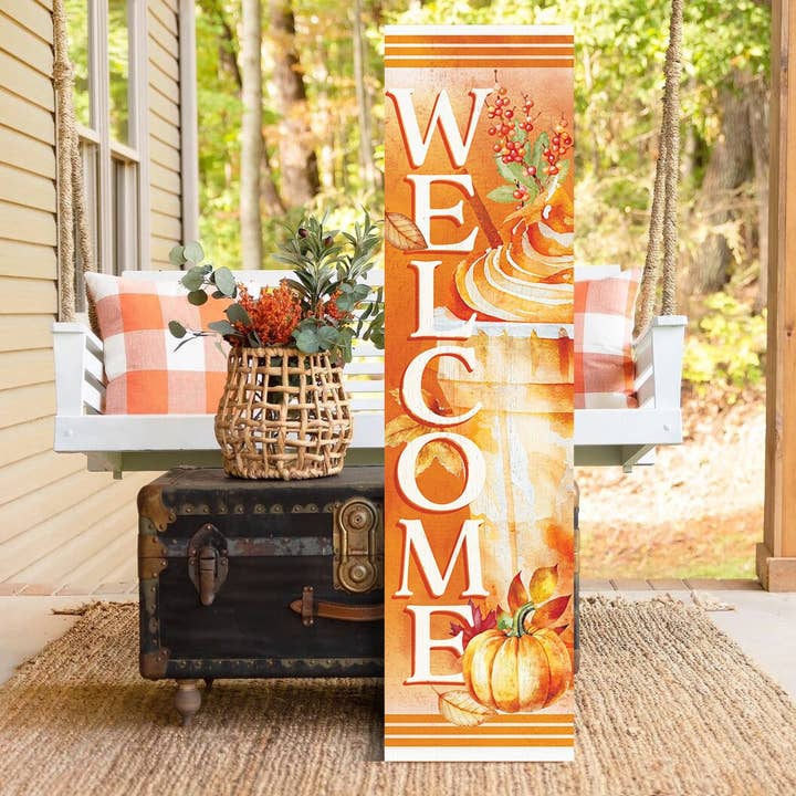Höst Rustik Veranda Välkomstskylt - Höst Utomhusfest Dekor 36" för wholesale av TX USA Corporation