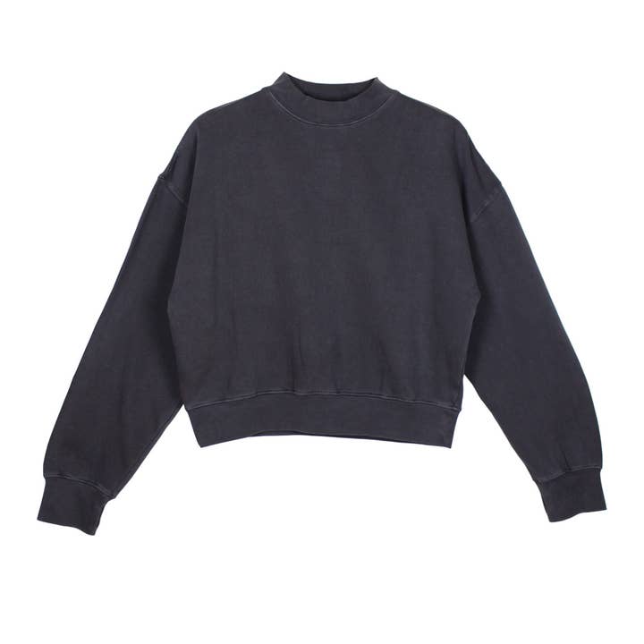 Coal | Women's Organic Fleece Crewneck for wholesale by L'ovedbaby