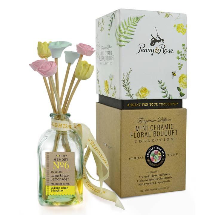 Summertime Mix - Ceramic Floral Bouquet Diffuser for wholesale by Penny & Rose