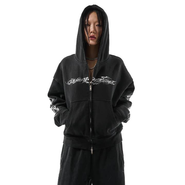 "TRIBAMETAL" ZIP UP for wholesale by The Dark Triad Shadows