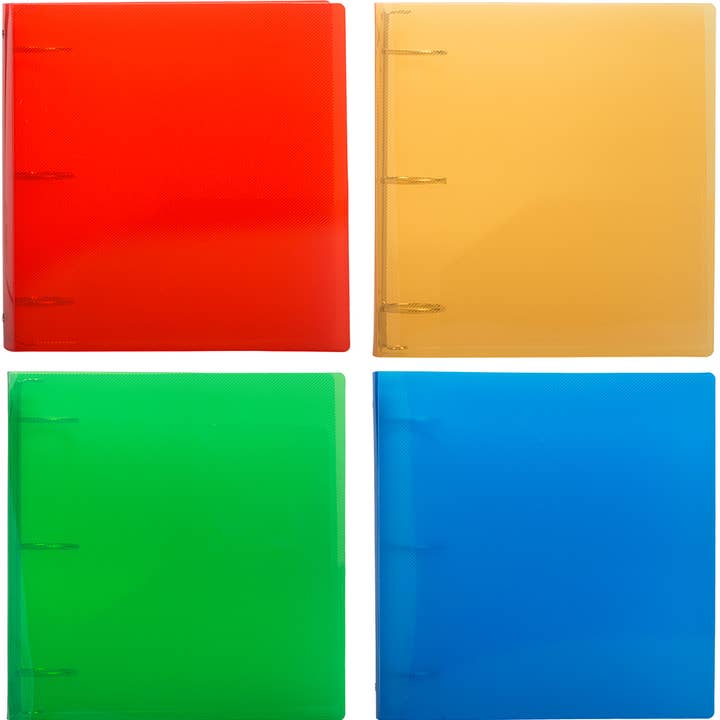 JAM PAPER - Wholesale Binder - JAM Plastic 2in Binders, Assorted 3 Ring Binders, 4/Pk3
